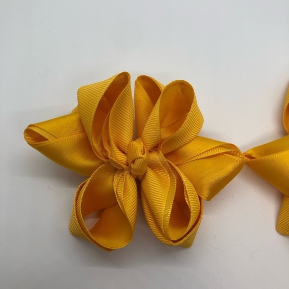 Gaby's Yellow Orange Bows Piggies Pigtails Set - Picture 3 of 7